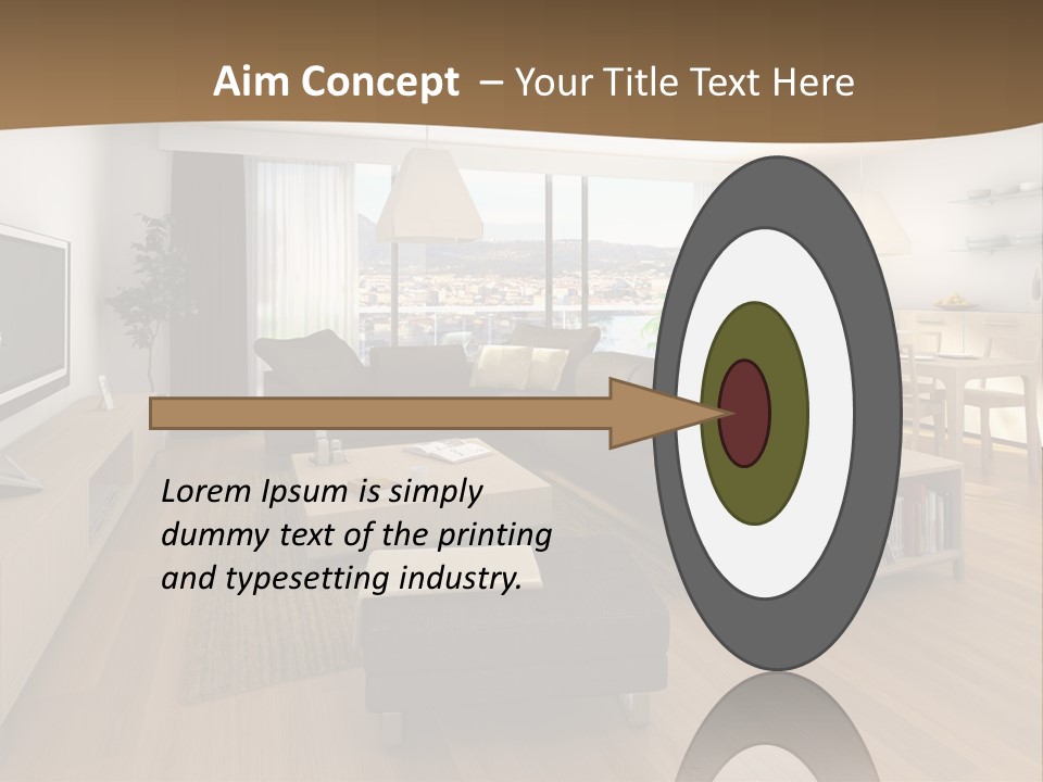 Apartment Plasma Sofa PowerPoint Template