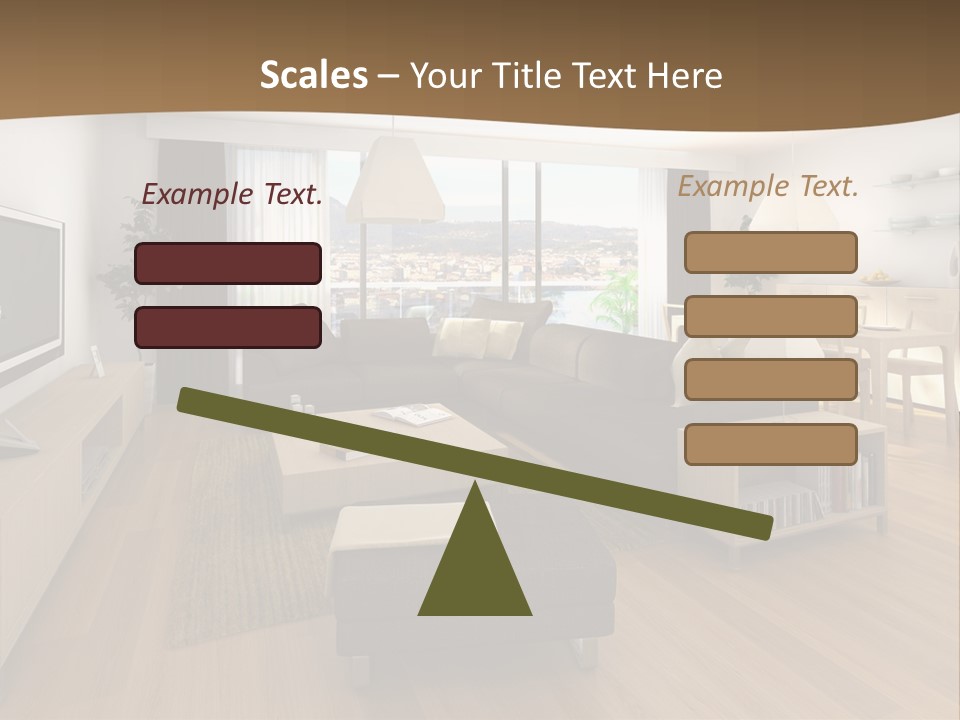 Apartment Plasma Sofa PowerPoint Template