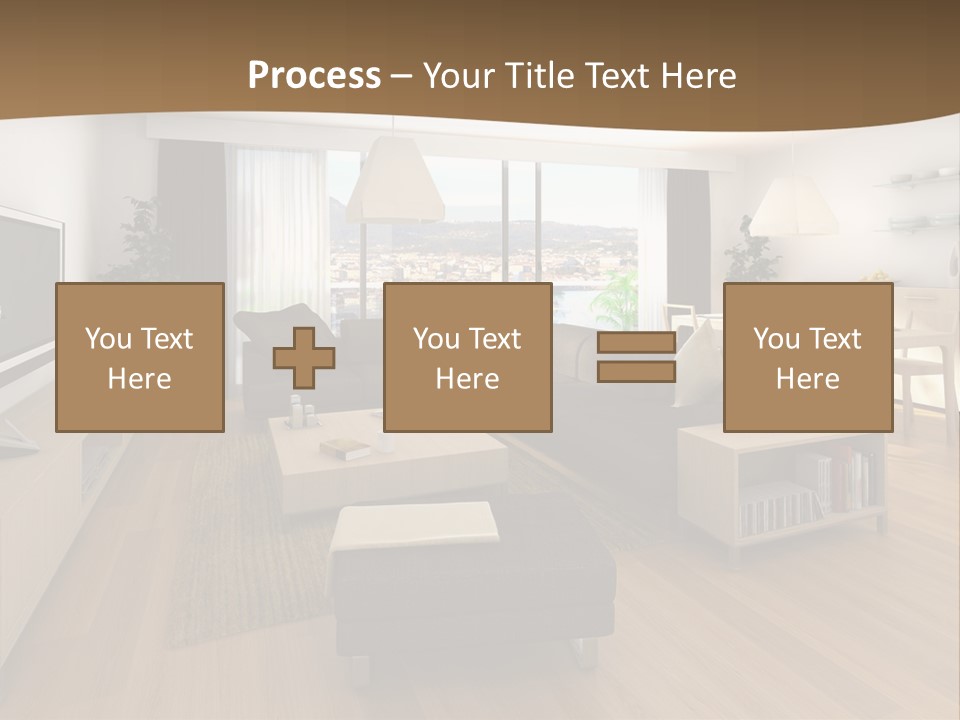 Apartment Plasma Sofa PowerPoint Template