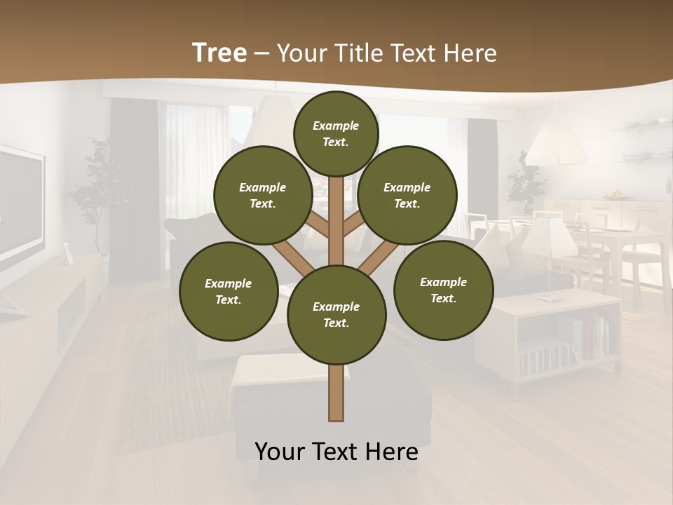 Apartment Plasma Sofa PowerPoint Template