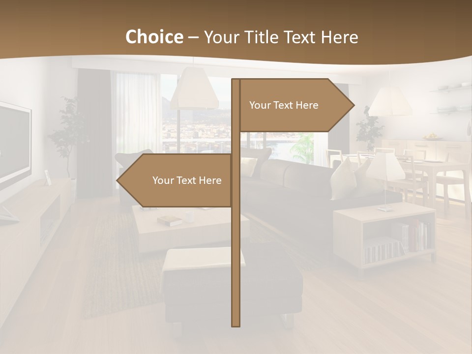 Apartment Plasma Sofa PowerPoint Template