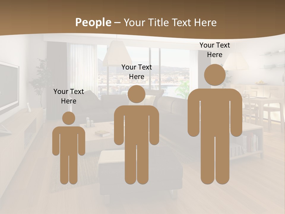 Apartment Plasma Sofa PowerPoint Template