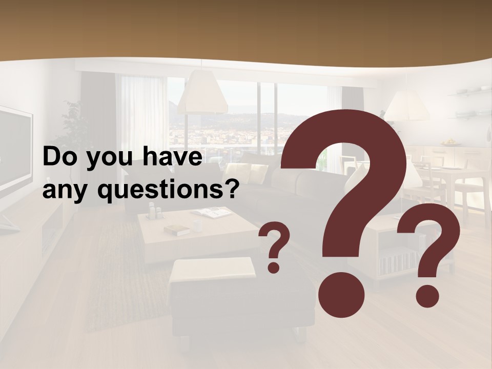 Apartment Plasma Sofa PowerPoint Template