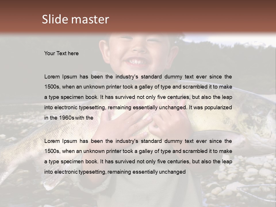 Salmon Smile Summer PowerPoint Template