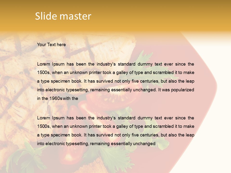 Diet Salad Fish PowerPoint Template