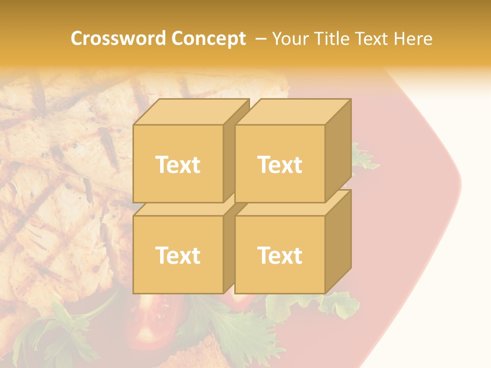 Diet Salad Fish PowerPoint Template