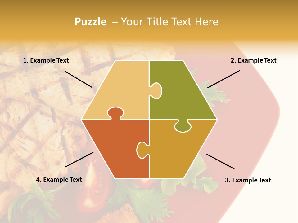 Diet Salad Fish PowerPoint Template