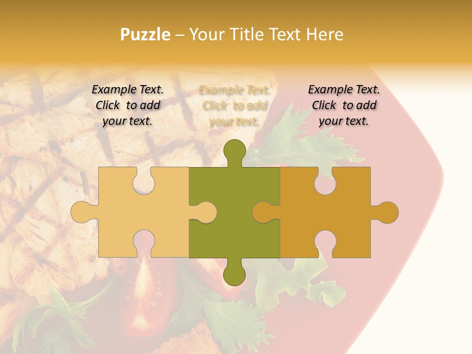 Diet Salad Fish PowerPoint Template