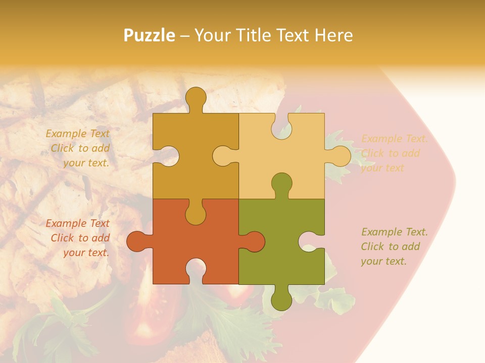 Diet Salad Fish PowerPoint Template