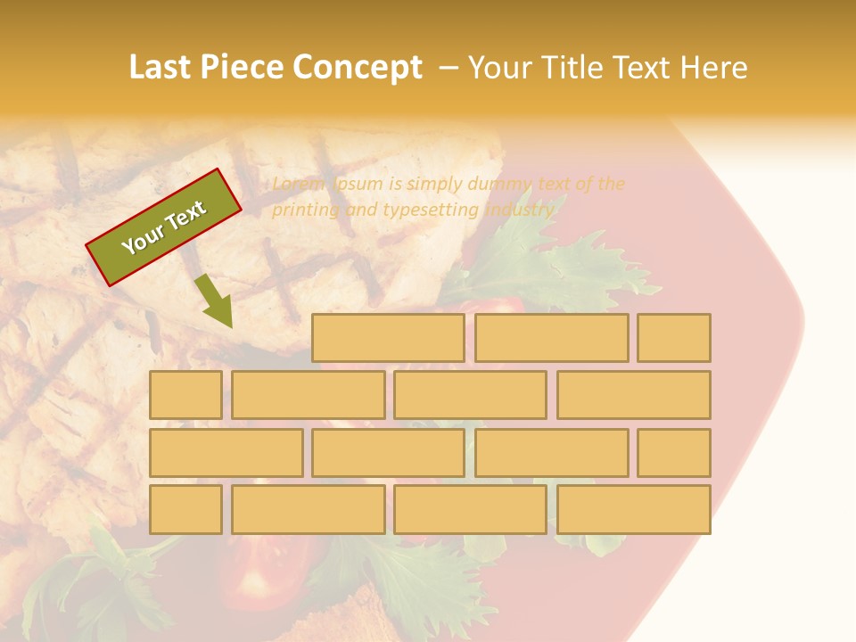 Diet Salad Fish PowerPoint Template