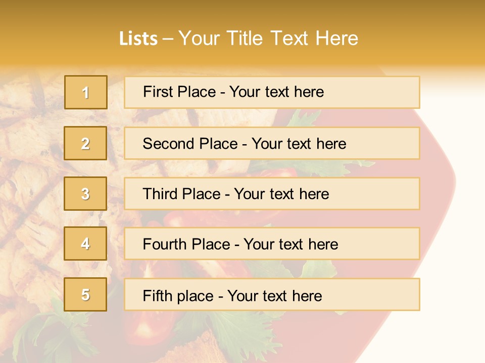 Diet Salad Fish PowerPoint Template
