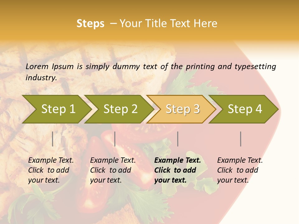 Diet Salad Fish PowerPoint Template