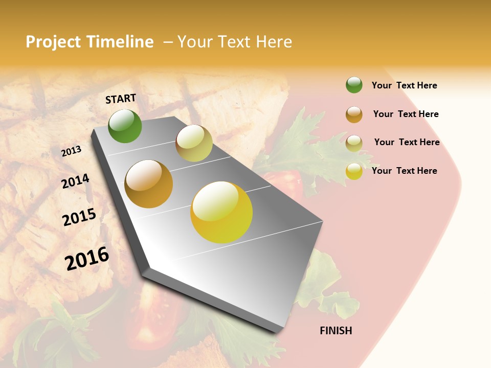 Diet Salad Fish PowerPoint Template