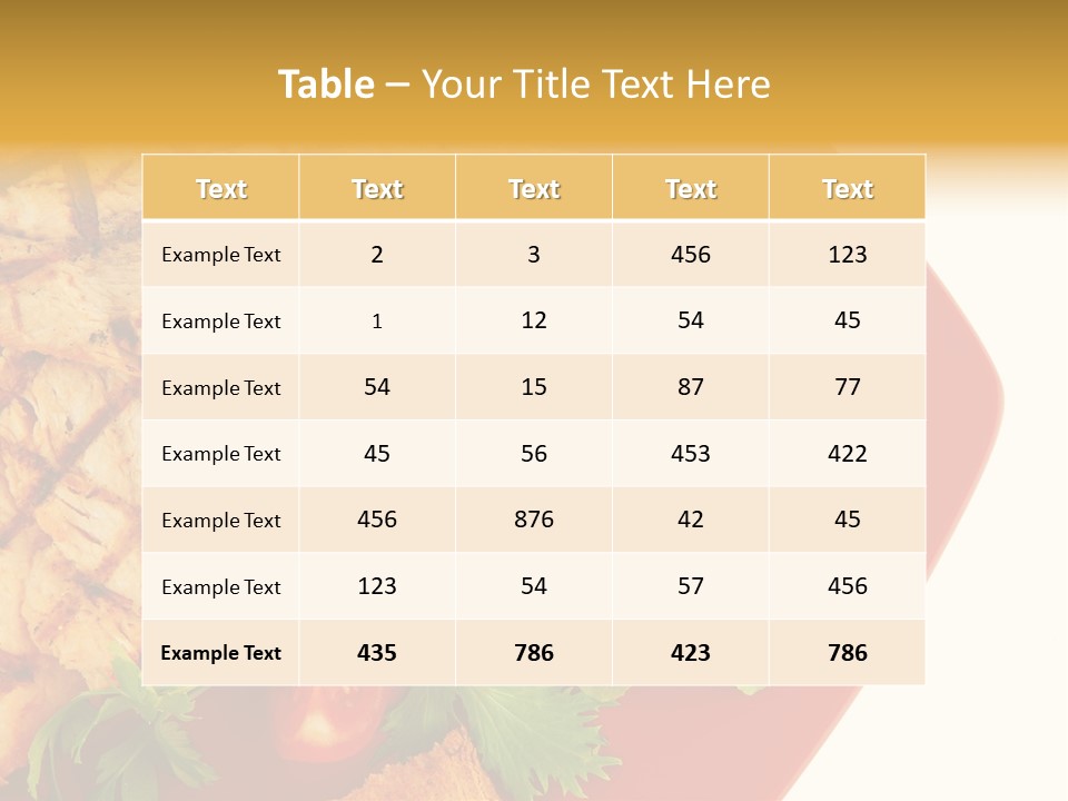 Diet Salad Fish PowerPoint Template
