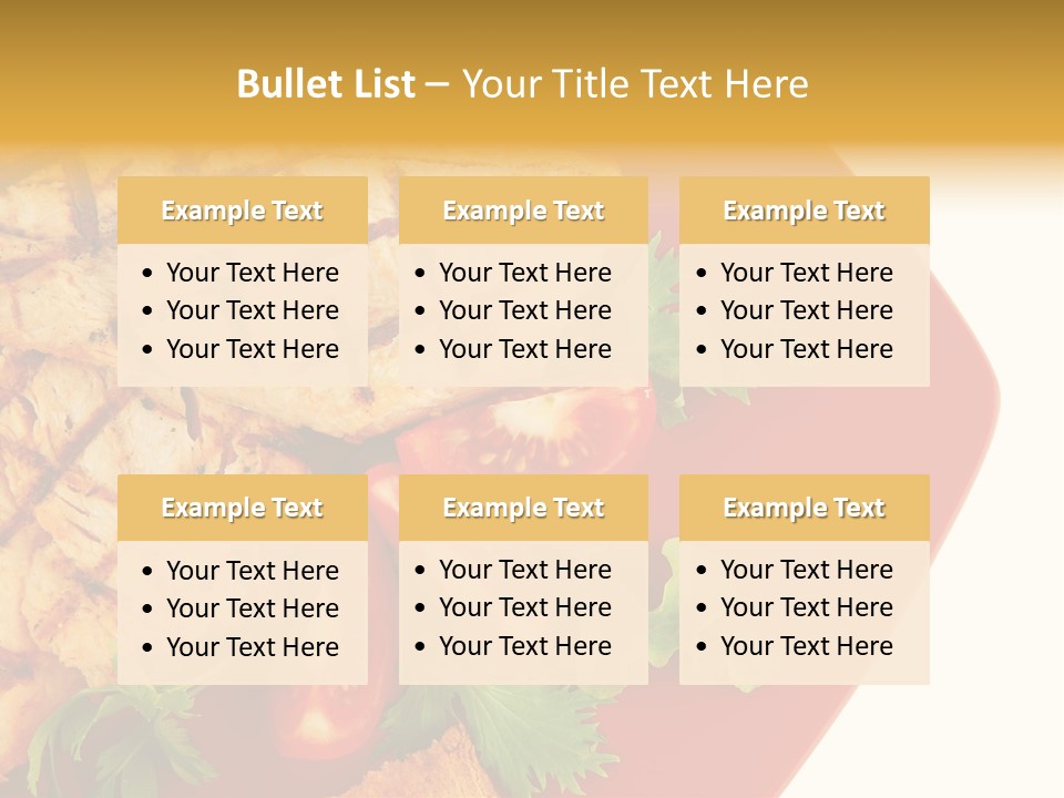 Diet Salad Fish PowerPoint Template