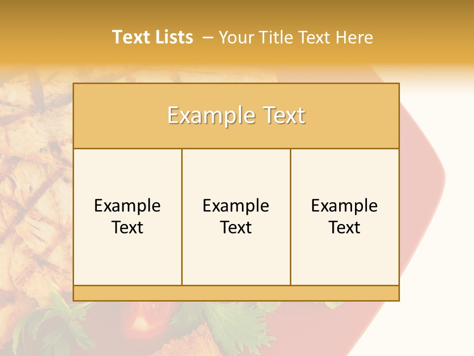 Diet Salad Fish PowerPoint Template