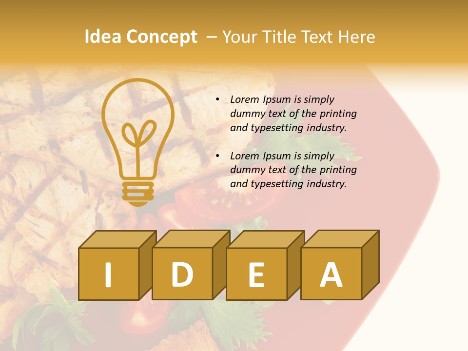 Diet Salad Fish PowerPoint Template