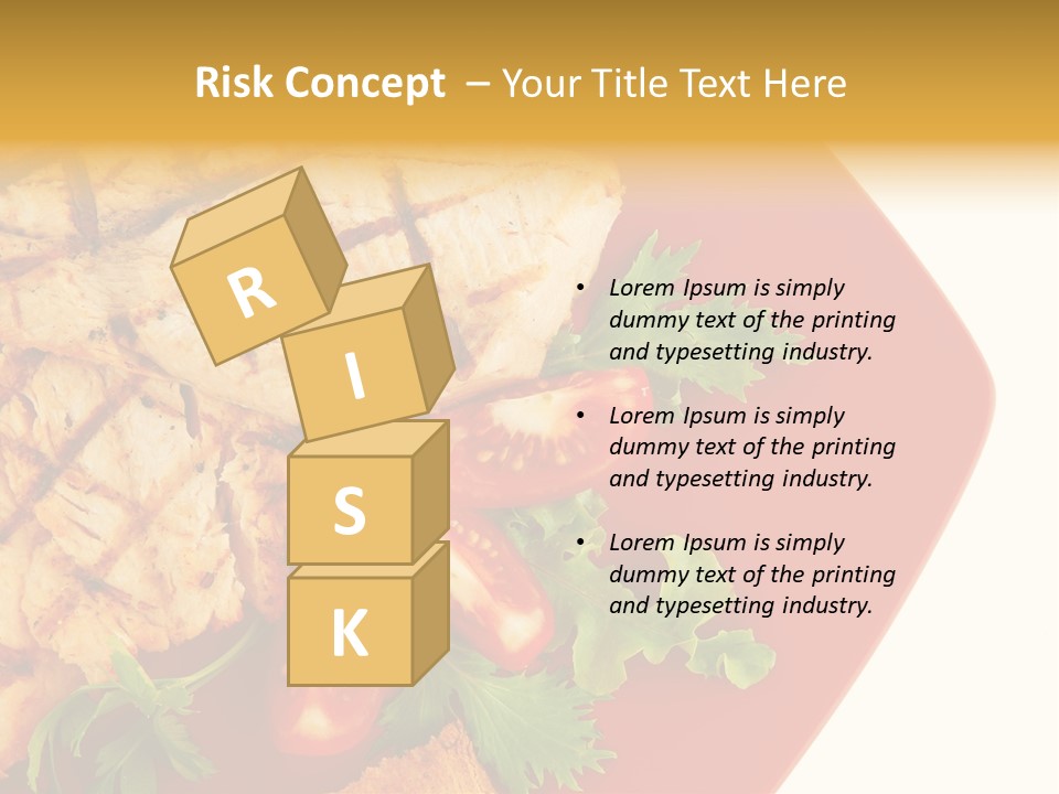 Diet Salad Fish PowerPoint Template