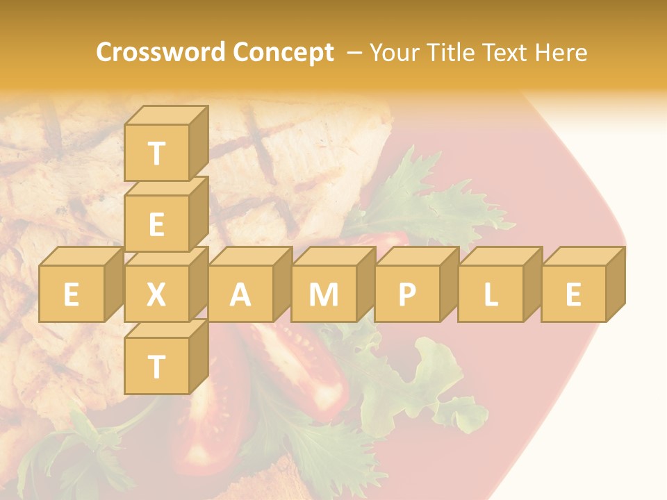 Diet Salad Fish PowerPoint Template