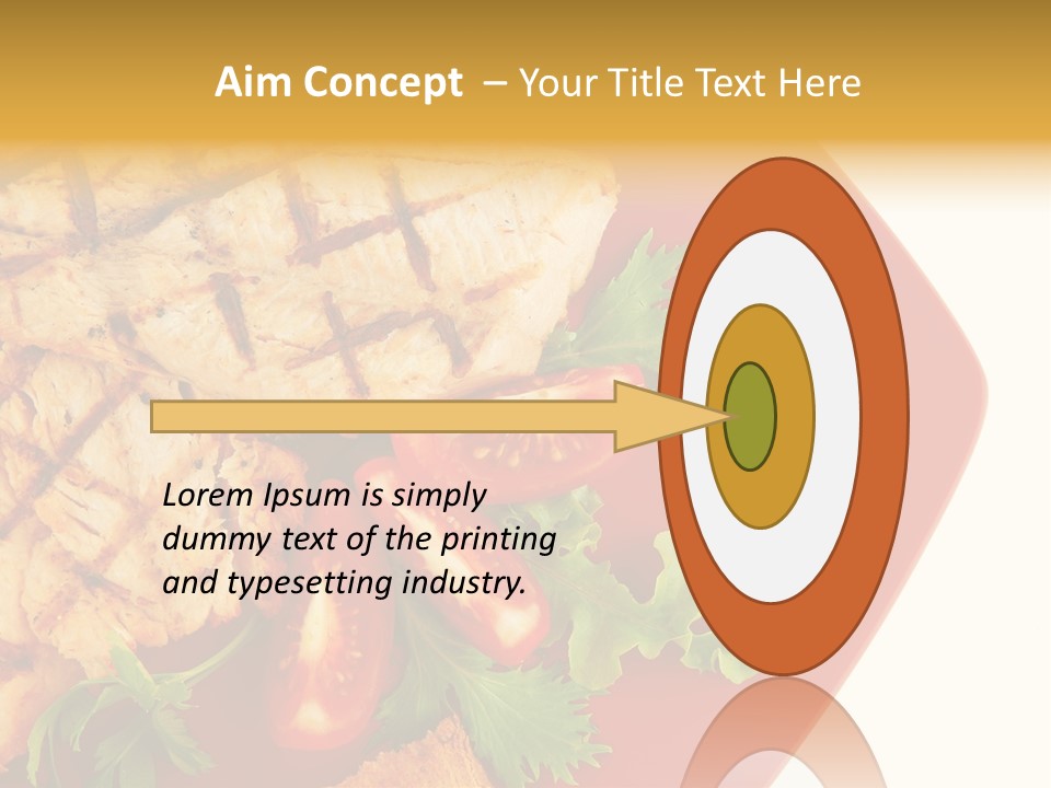 Diet Salad Fish PowerPoint Template