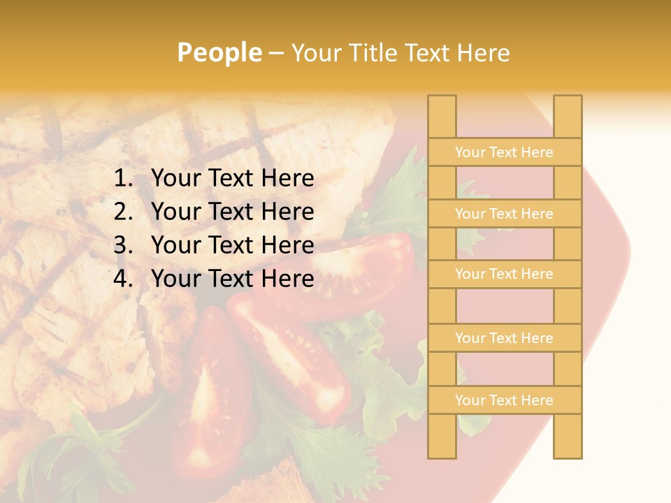 Diet Salad Fish PowerPoint Template