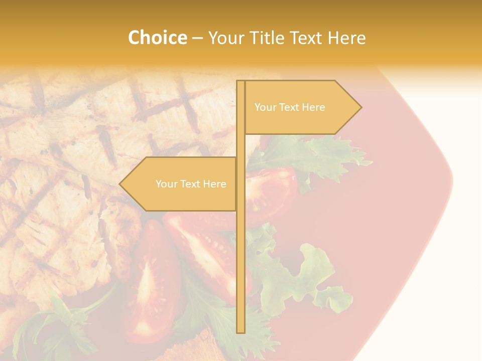 Diet Salad Fish PowerPoint Template