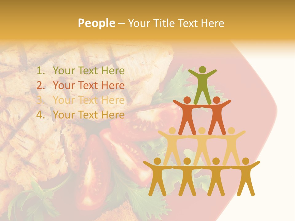 Diet Salad Fish PowerPoint Template