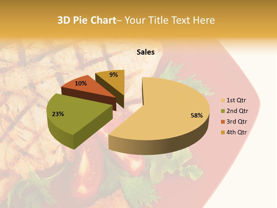 Diet Salad Fish PowerPoint Template