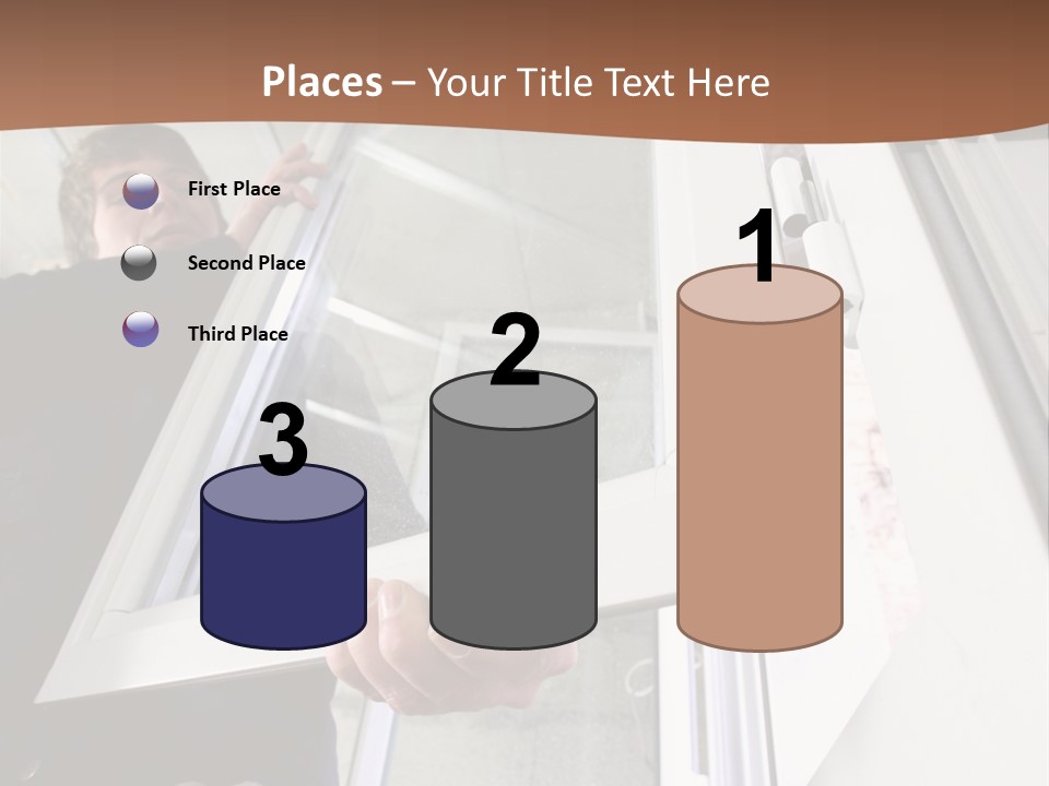 Young Construction Standing PowerPoint Template