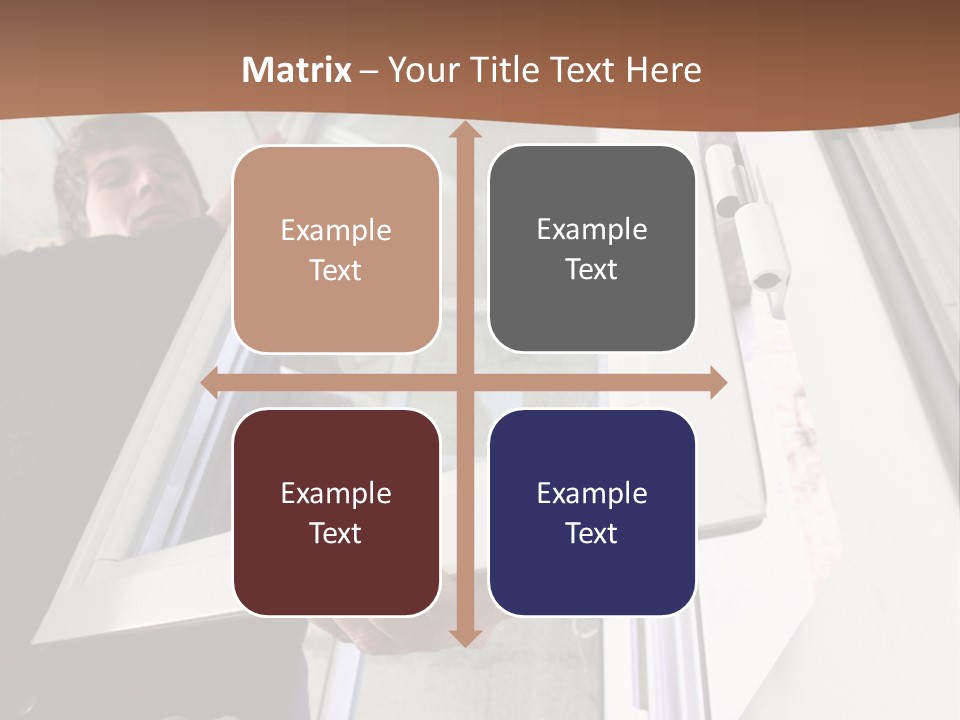 Young Construction Standing PowerPoint Template