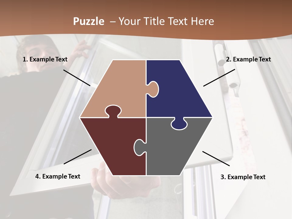 Young Construction Standing PowerPoint Template