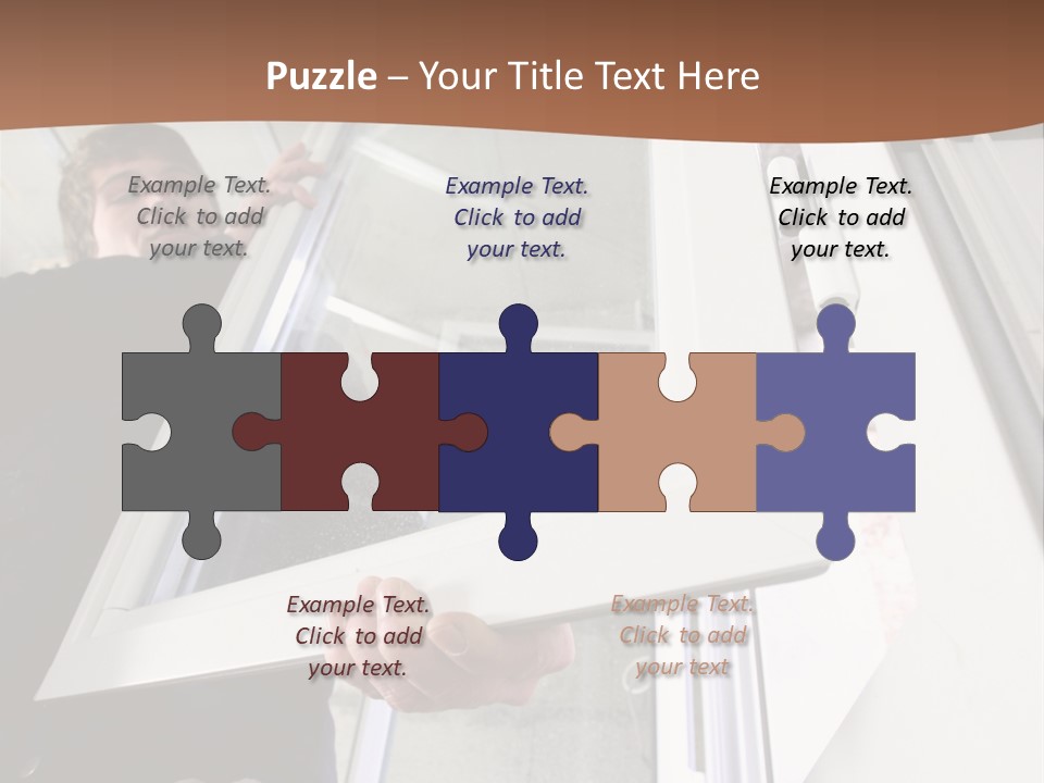 Young Construction Standing PowerPoint Template