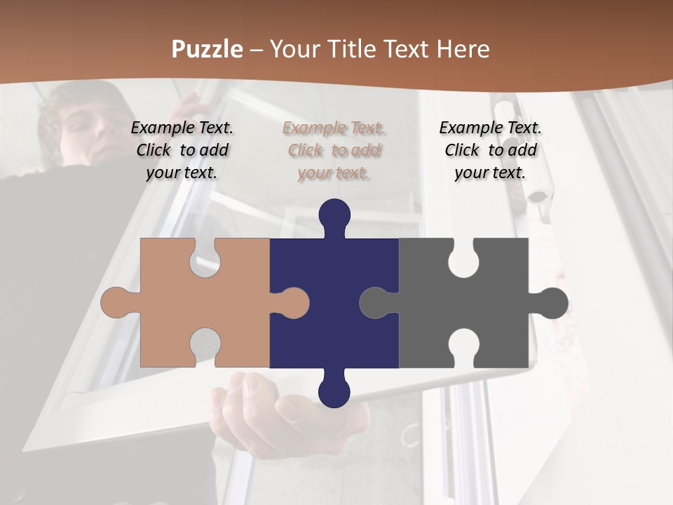 Young Construction Standing PowerPoint Template