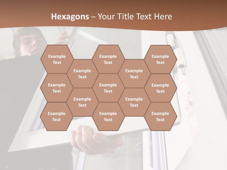 Young Construction Standing PowerPoint Template