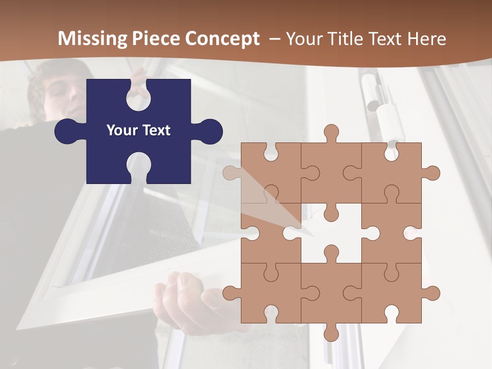 Young Construction Standing PowerPoint Template