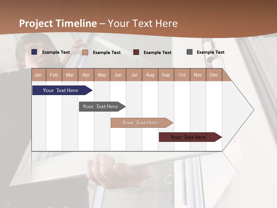 Young Construction Standing PowerPoint Template