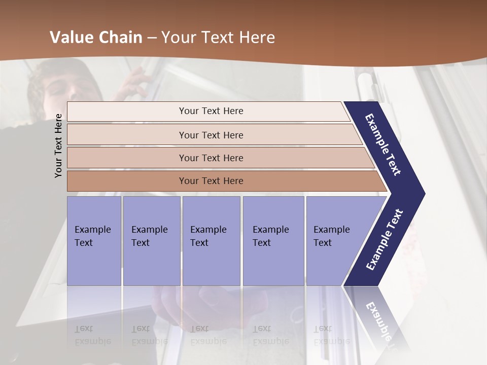 Young Construction Standing PowerPoint Template