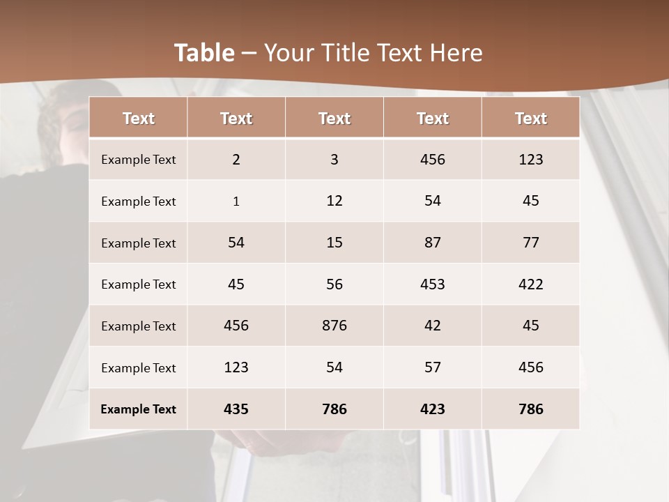 Young Construction Standing PowerPoint Template