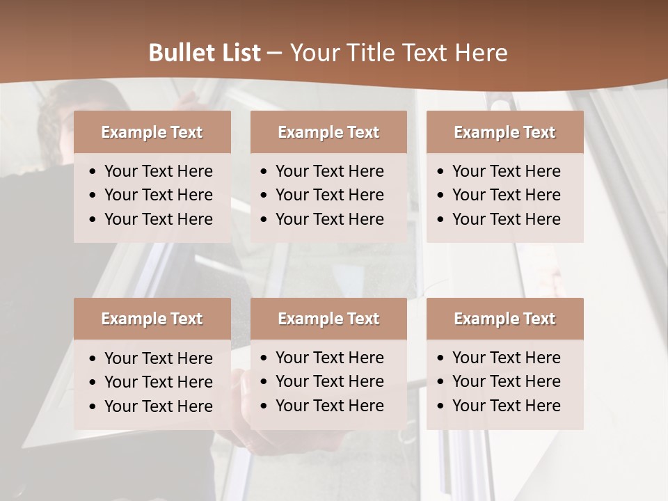 Young Construction Standing PowerPoint Template