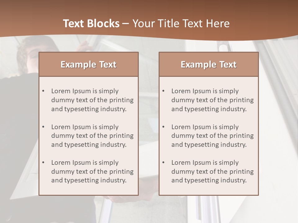 Young Construction Standing PowerPoint Template