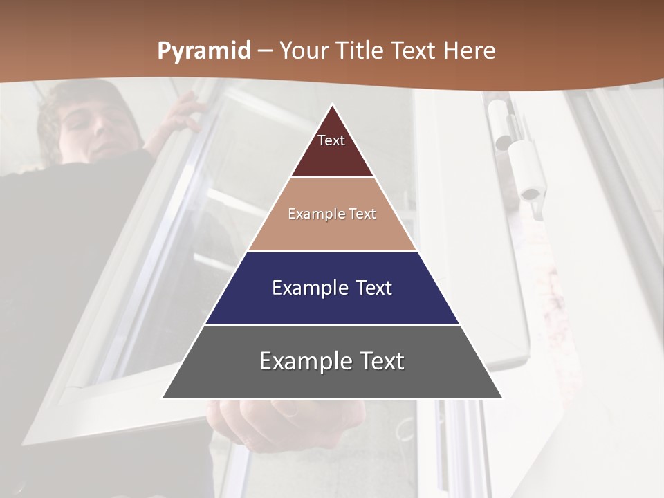 Young Construction Standing PowerPoint Template