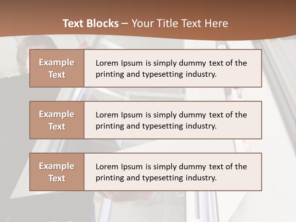 Young Construction Standing PowerPoint Template