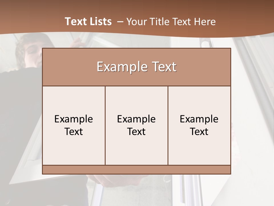 Young Construction Standing PowerPoint Template