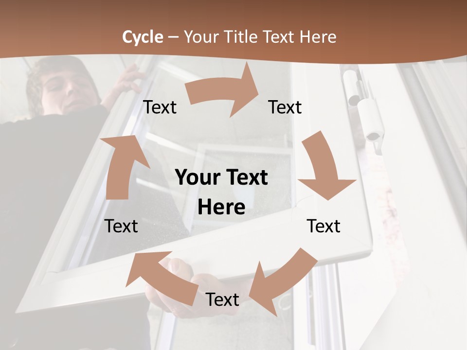 Young Construction Standing PowerPoint Template