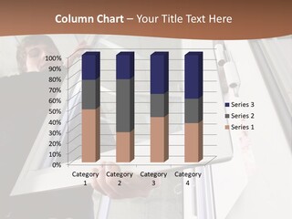 Young Construction Standing PowerPoint Template