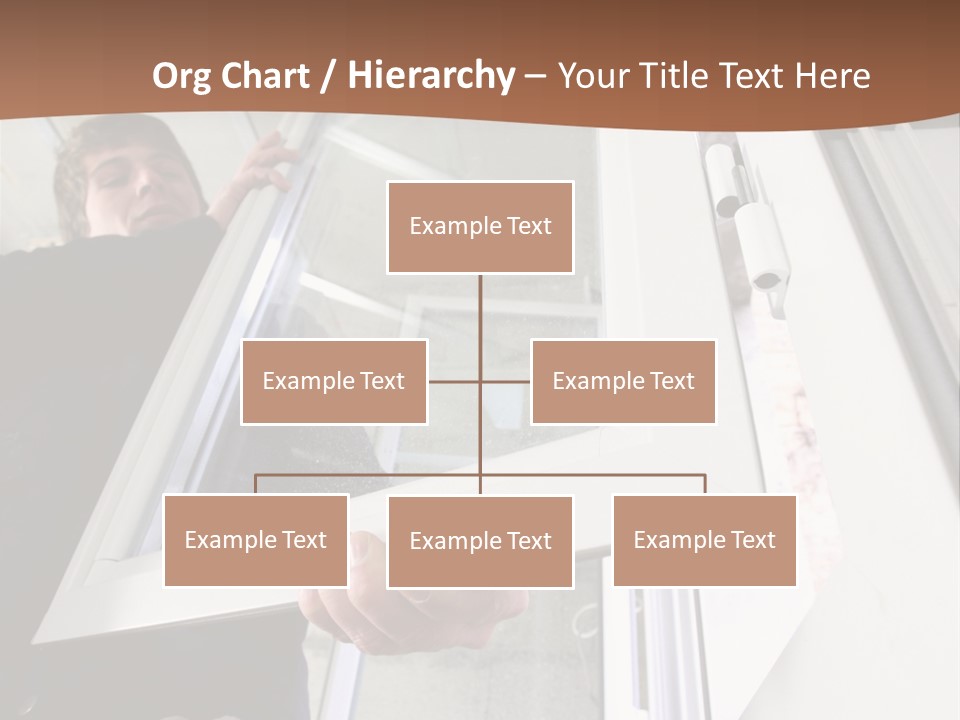 Young Construction Standing PowerPoint Template