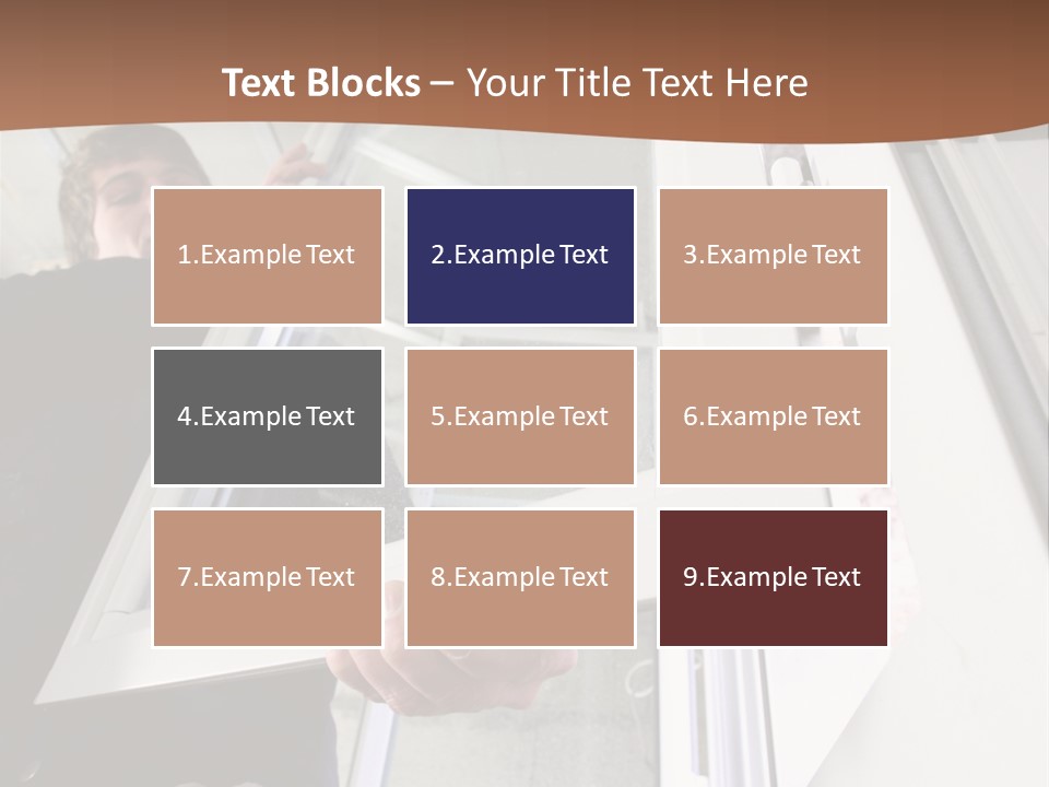 Young Construction Standing PowerPoint Template