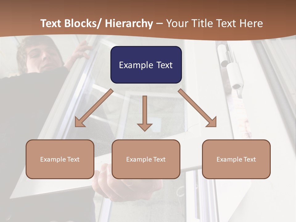 Young Construction Standing PowerPoint Template