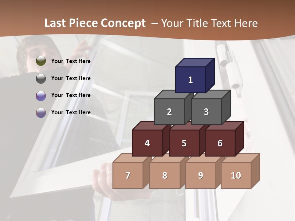 Young Construction Standing PowerPoint Template
