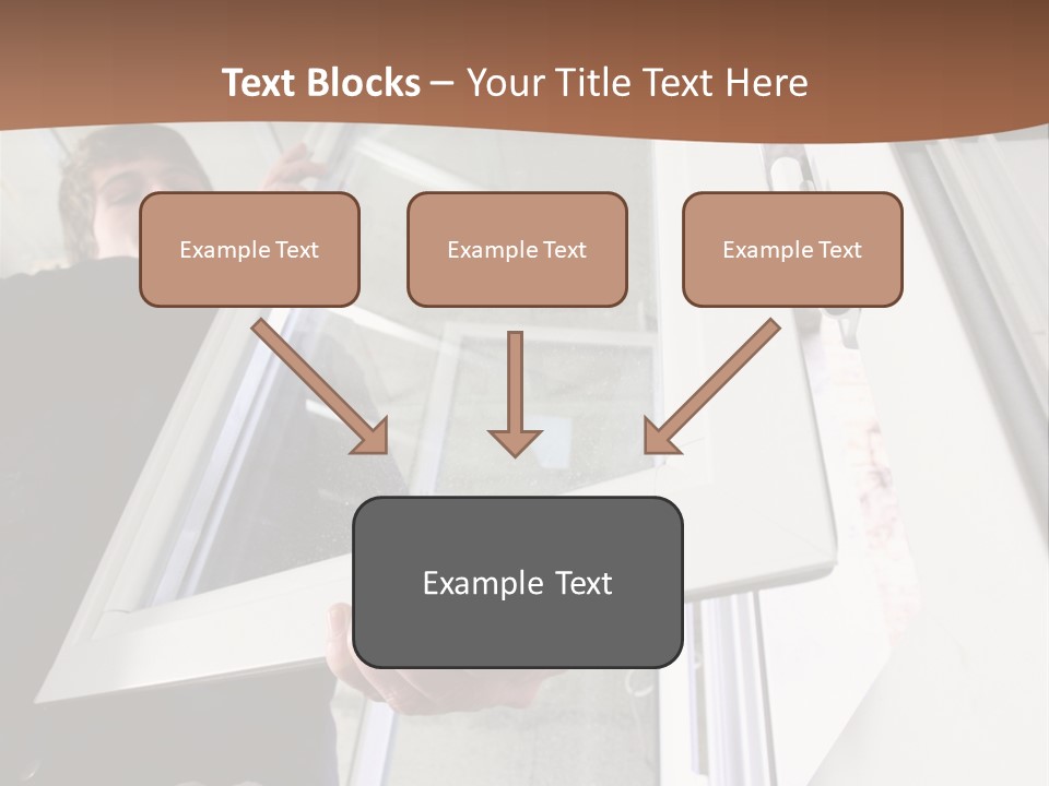Young Construction Standing PowerPoint Template